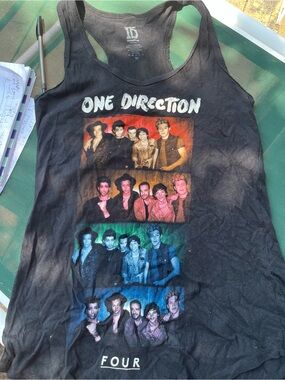 One Direction 'Four' Black Graphic Tank Top sz med
